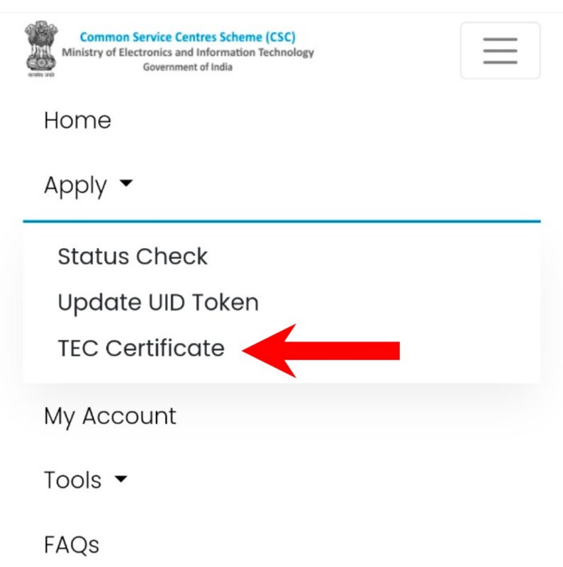 TEC Certificate