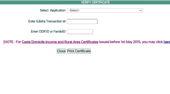 Edisha Verification Certificate